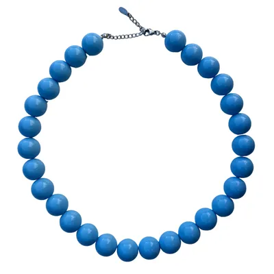 Bubbelketting jeans blauw zilver